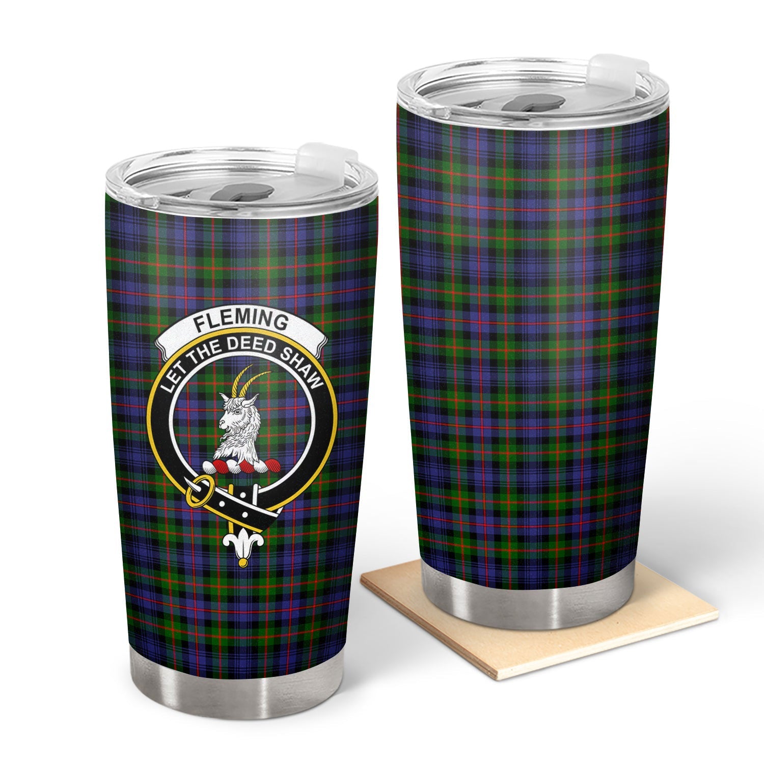 Clan Fleming Tartan Crest Tumbler OY51 Clan Fleming Tartan Today   