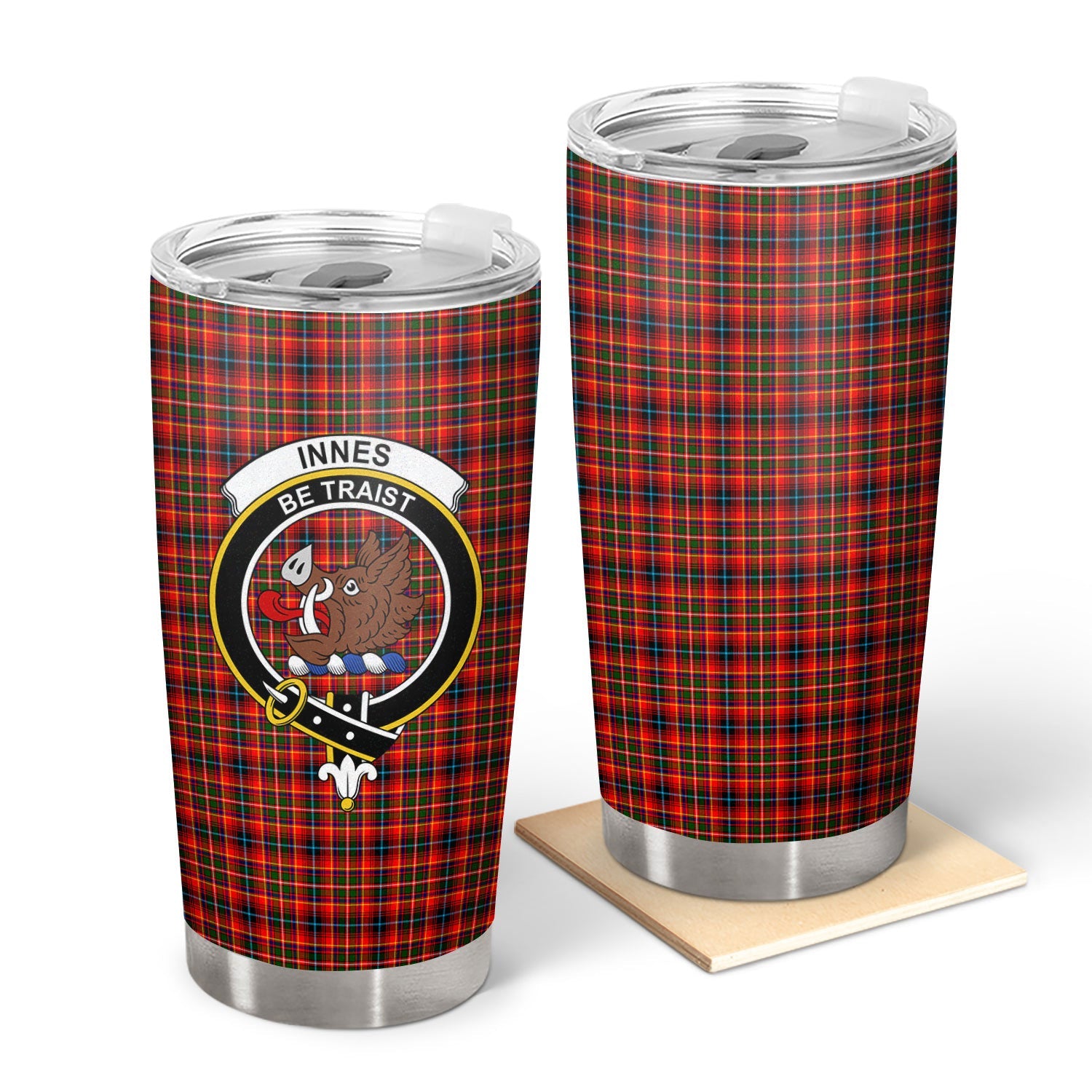 Clan Innes Modern Tartan Crest Tumbler UC23 Clan Innes Tartan Today   