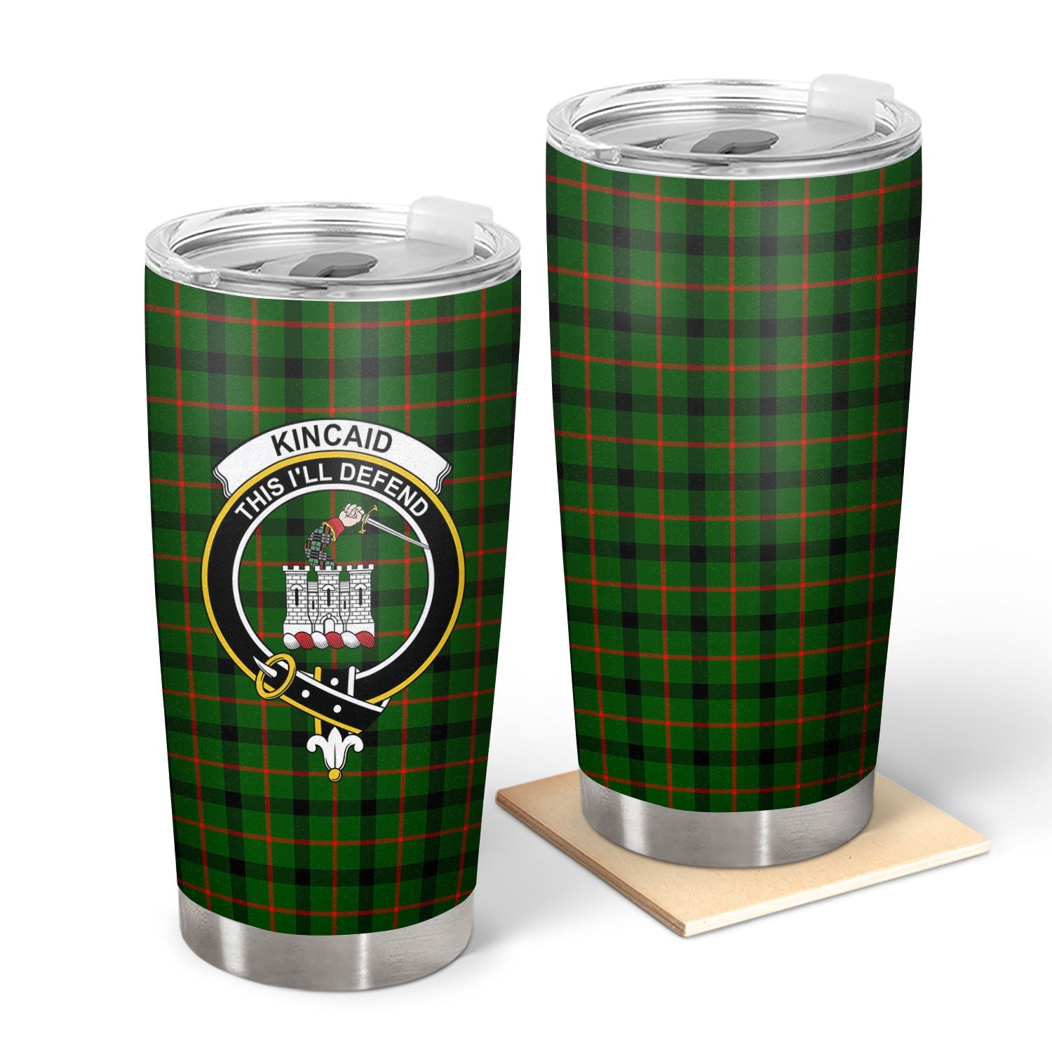 Clan Kincaid Tartan Crest Tumbler PY43 Clan Kincaid Tartan Today   