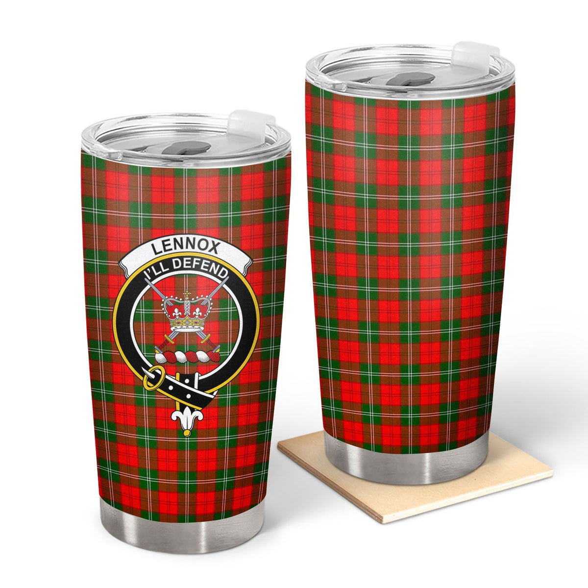 Clan Lennox (Lennox Kincaid) Tartan Crest Tumbler QS32 Clan Lennox Tartan Today   