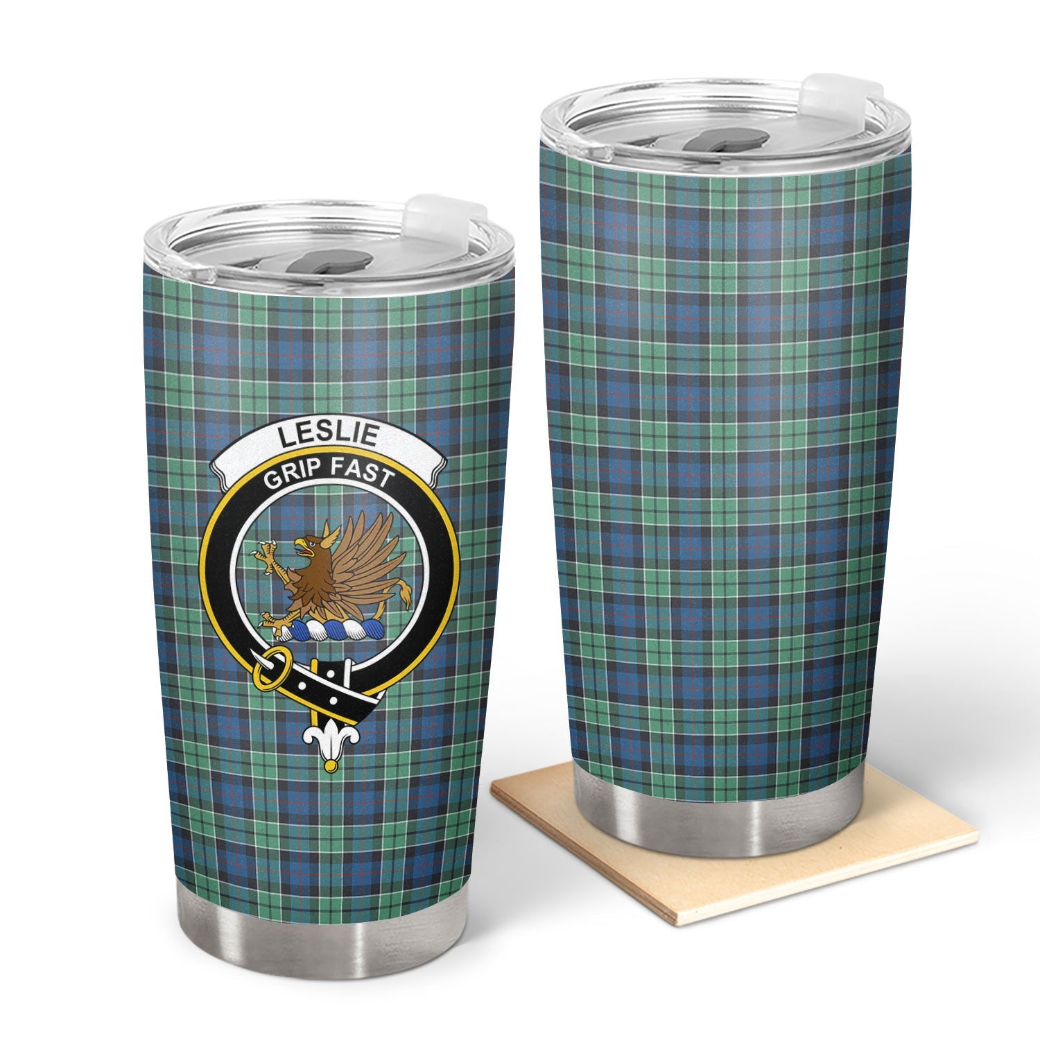 Clan Leslie Hunting Ancient Tartan Crest Tumbler BK32 Clan Leslie Tartan Today   