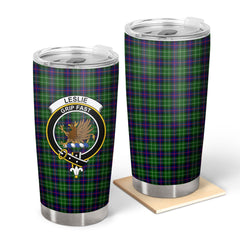 Clan Leslie Hunting Tartan Crest Tumbler EB44 Clan Leslie Tartan Today   