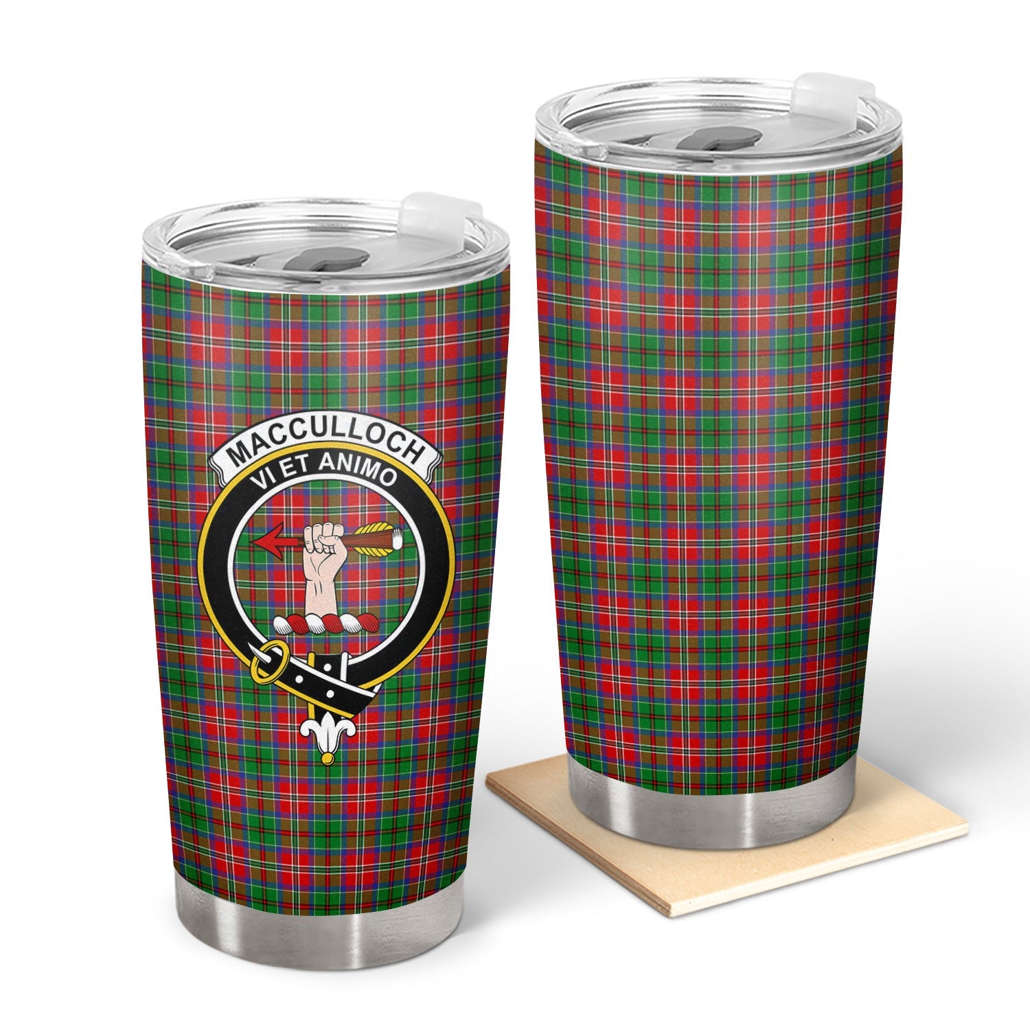 Clan MacCulloch (McCulloch) Tartan Crest Tumbler KB25 Clan McCulloch Tartan Today   