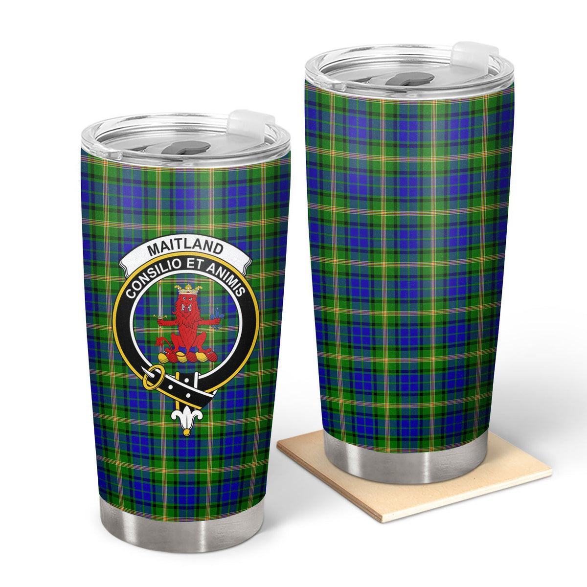 Clan Maitland Tartan Crest Tumbler LJ53 Clan Maitland Tartan Today   