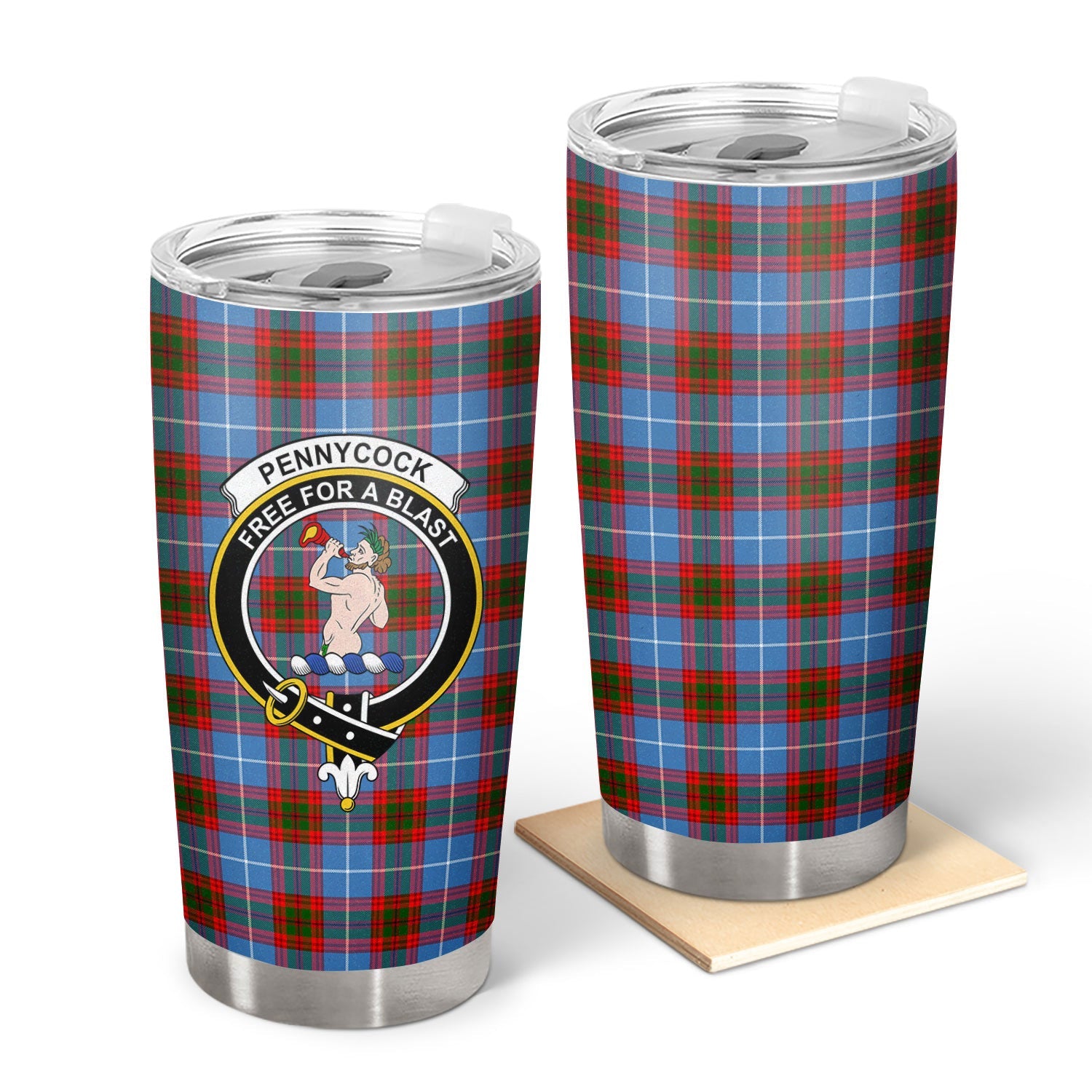 Clan Pennycook Tartan Crest Tumbler JA51 Clan Pennycook Tartan Today   