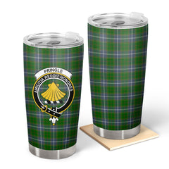 Clan Pringle Tartan Crest Tumbler RG68 Clan Pringle Tartan Today   