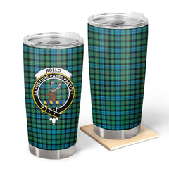 Clan Rollo Ancient Tartan Crest Tumbler TH68 Clan Rollo Tartan Today   