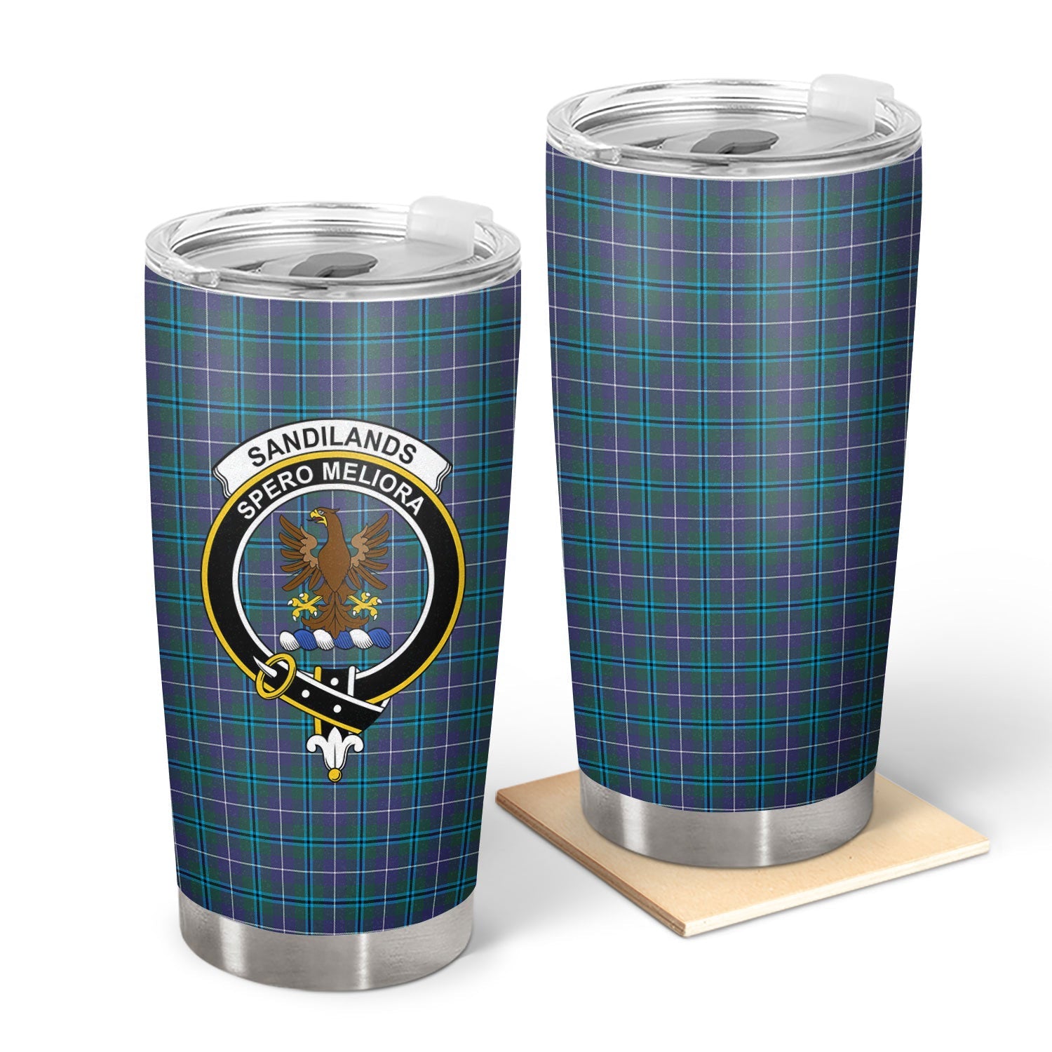 Clan Sandilands Tartan Crest Tumbler GK60 Clan Sandilands Tartan Today   