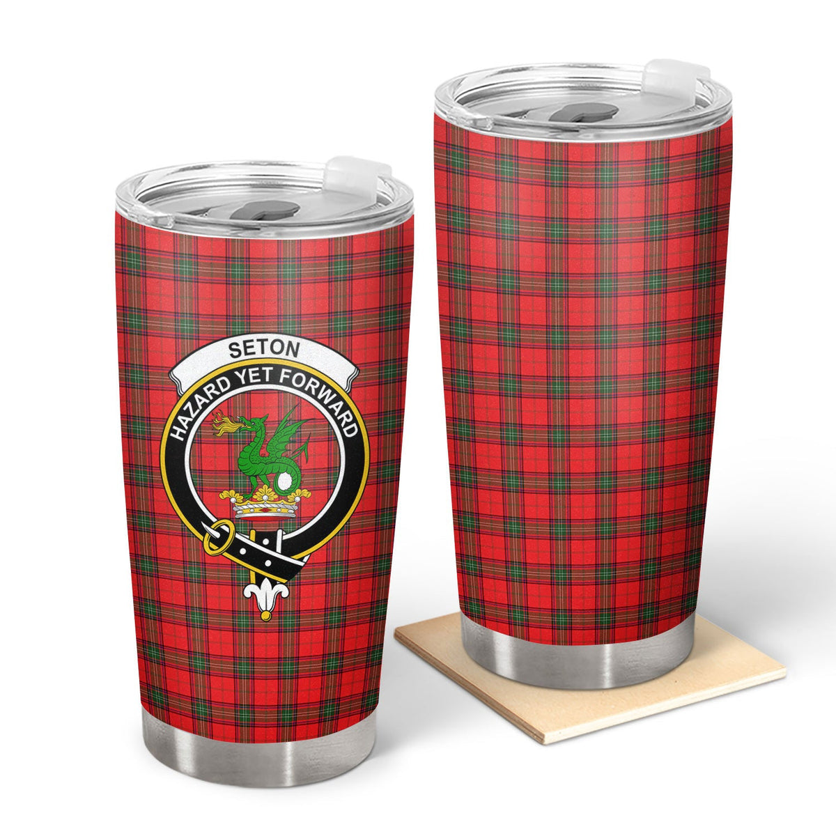 Clan Seton Modern Tartan Crest Tumbler KF30 Clan Seton Tartan Today   