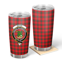 Clan Seton Modern Tartan Crest Tumbler KF30 Clan Seton Tartan Today   