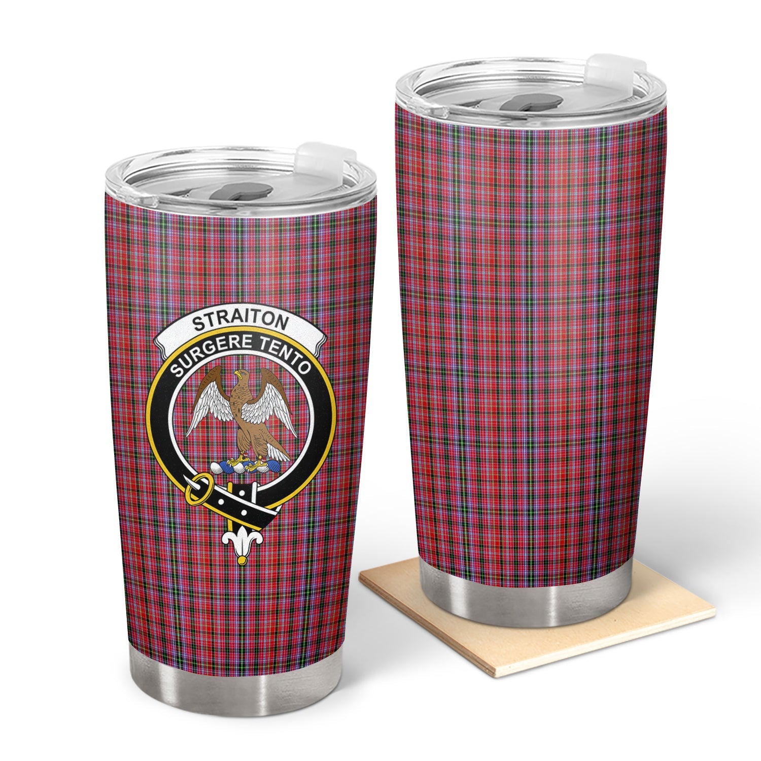 Clan Straiton Tartan Crest Tumbler DA57 Clan Rait Tartan Today   