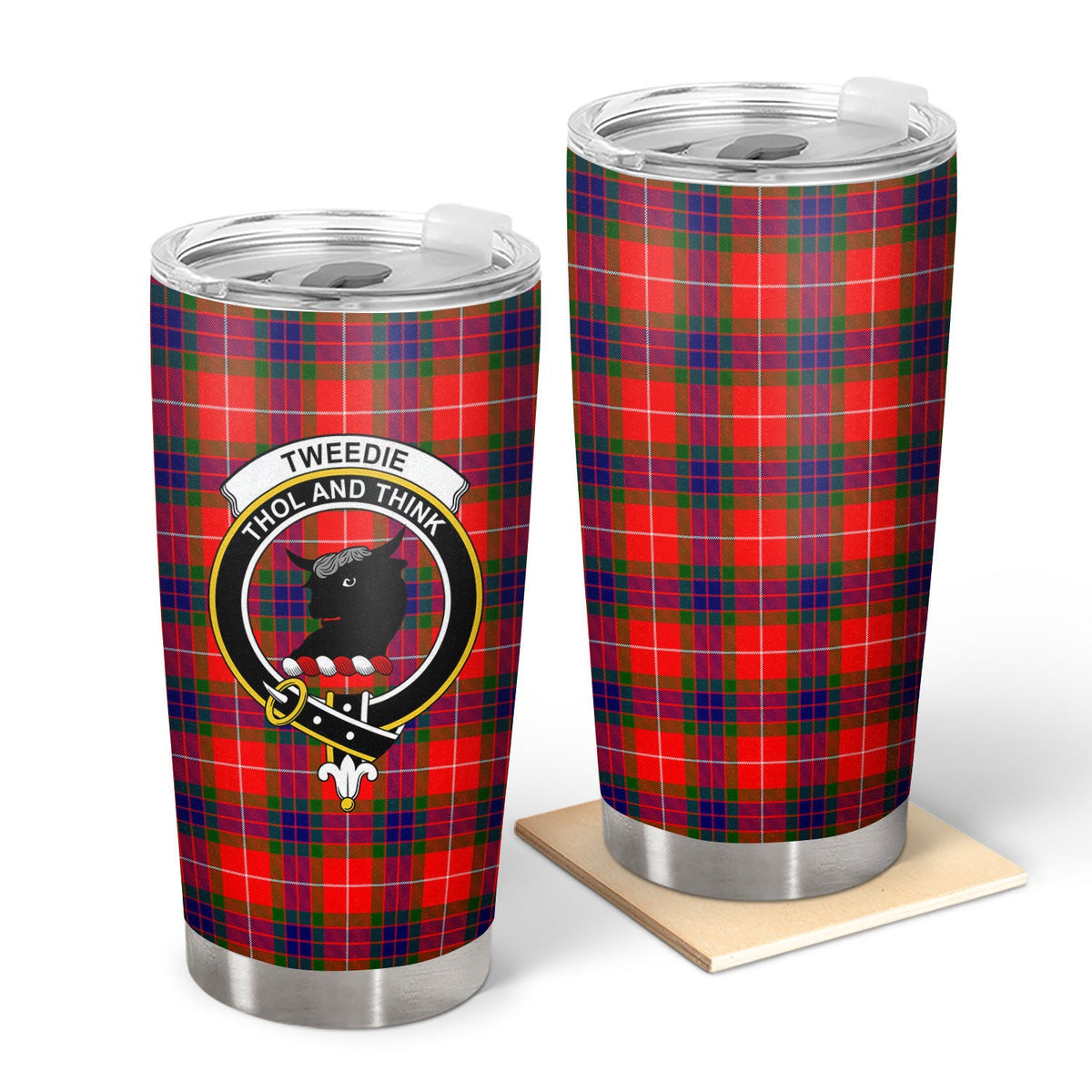 Clan Tweedie Tartan Crest Tumbler JO33 Clan Tweedie Tartan Today   