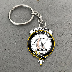 Clan Fletcher Tartan Crest Keychain ZB47 Clan Fletcher Tartan Today   