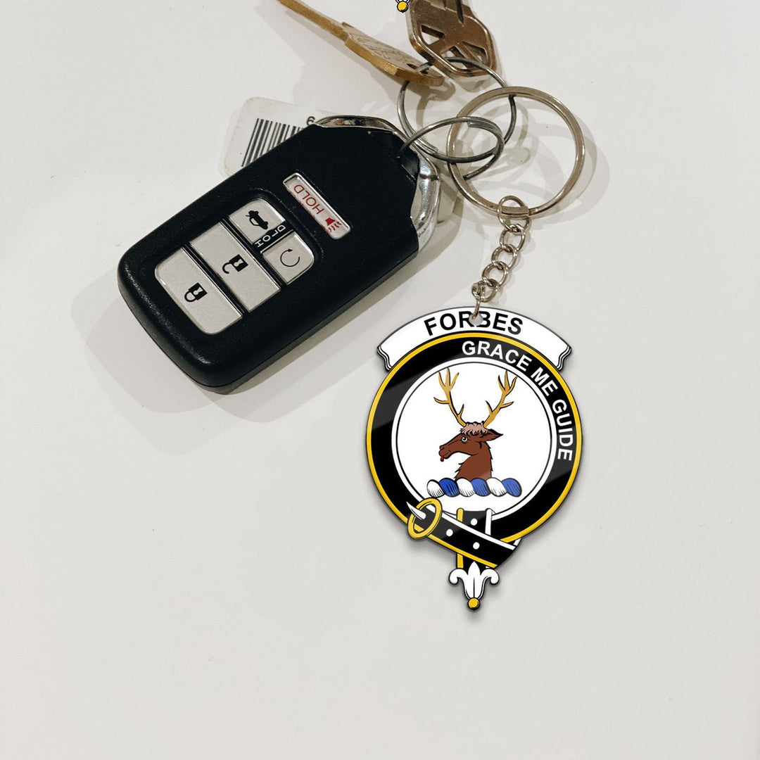 Clan Forbes Tartan Crest Keychain XY66 Clan Forbes Tartan Today   