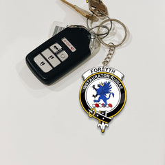 Clan Forsyth Tartan Crest Keychain OJ30 Clan Forsyth Tartan Today   