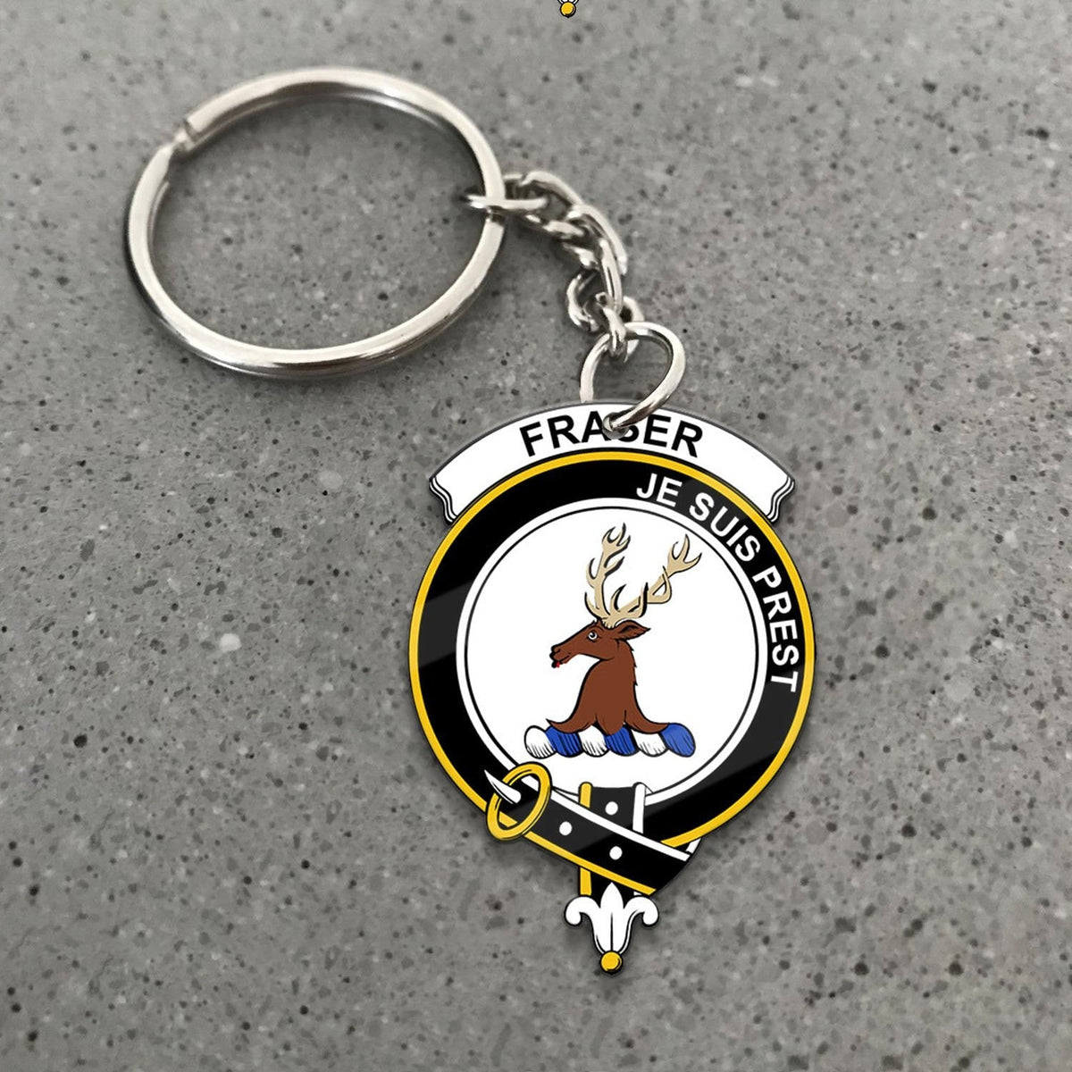 Clan Fraser (of Lovat) Tartan Crest Keychain KA57 Clan Fraser Tartan Today   