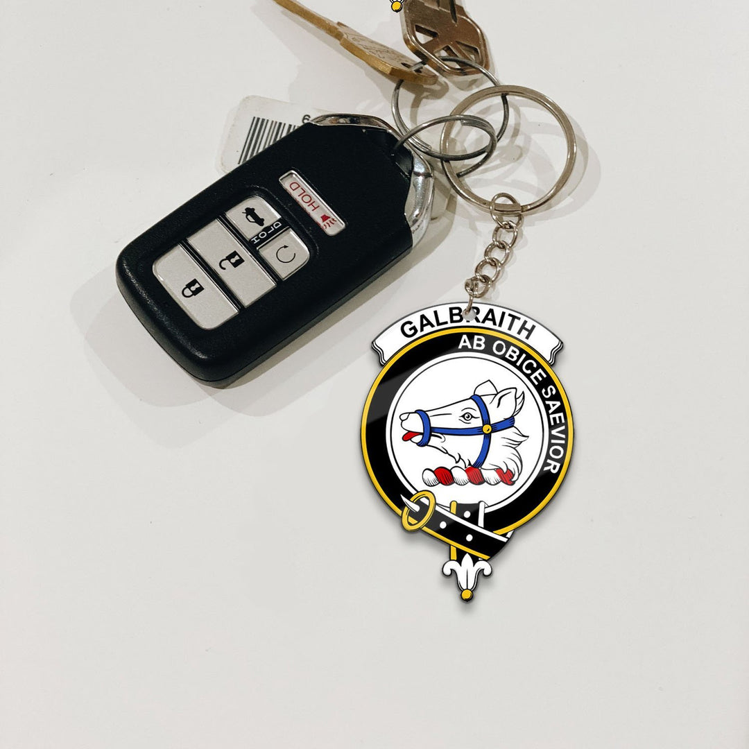 Clan Galbraith Tartan Crest Keychain YP91 Clan Rait Tartan Today   