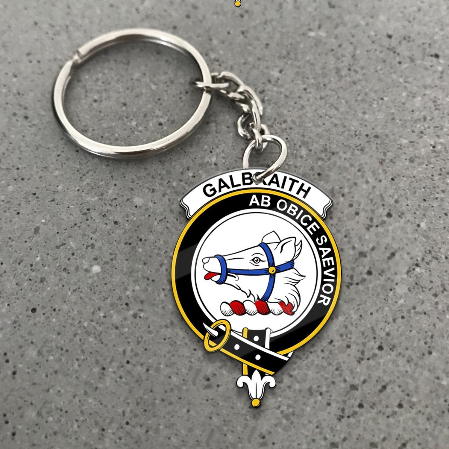 Clan Galbraith Tartan Crest Keychain YP91 Clan Rait Tartan Today   