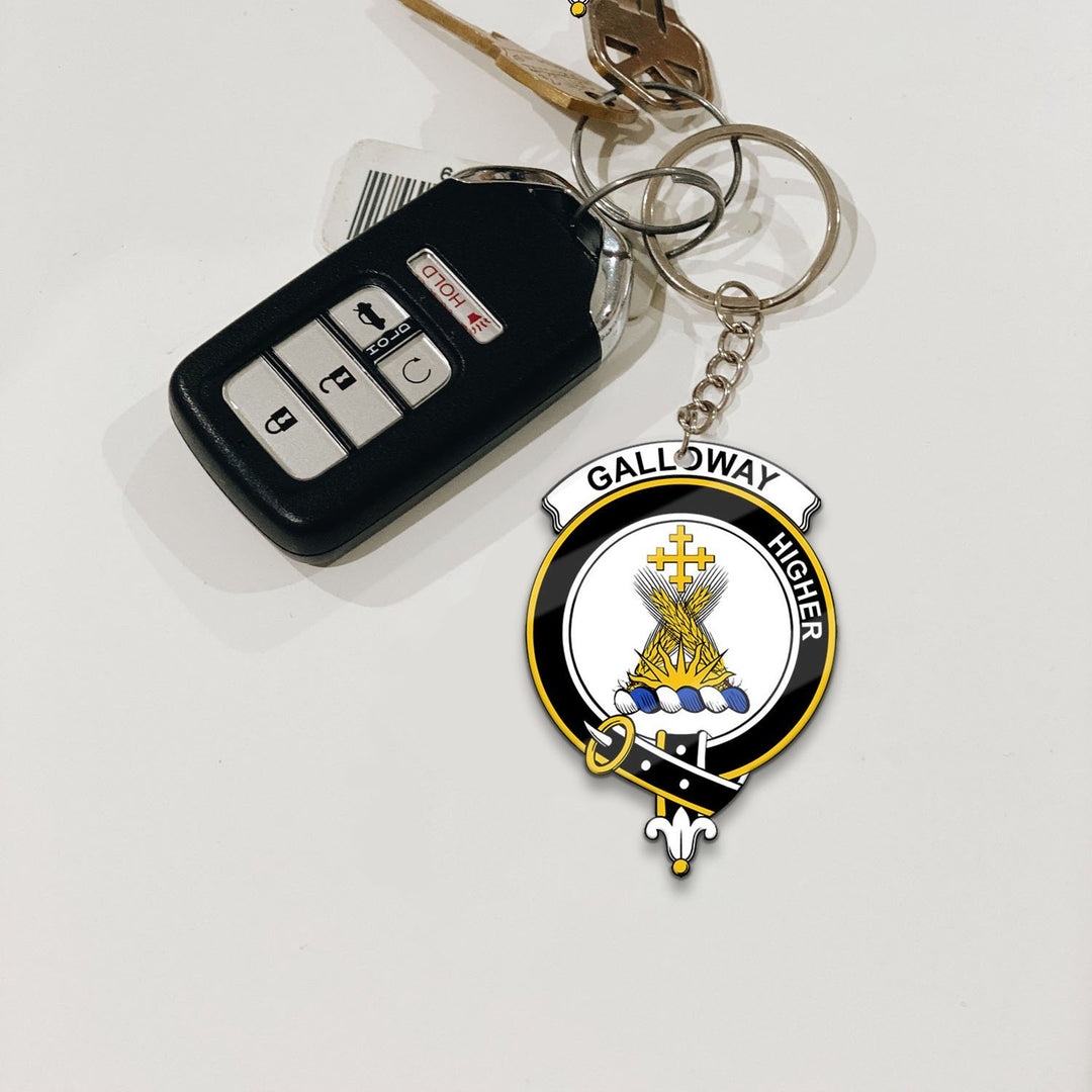 Clan Galloway Tartan Crest Keychain II83 Clan Galloway Tartan Today   