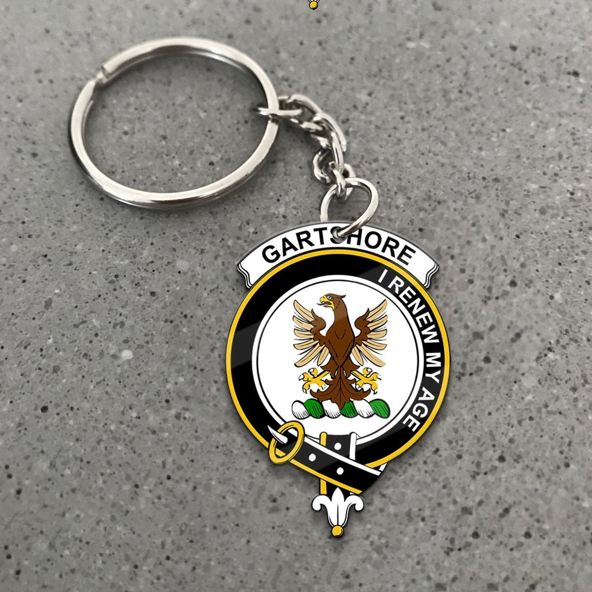 Clan Gartshore Tartan Crest Keychain XR82 Clan Gartshore Tartan Today   