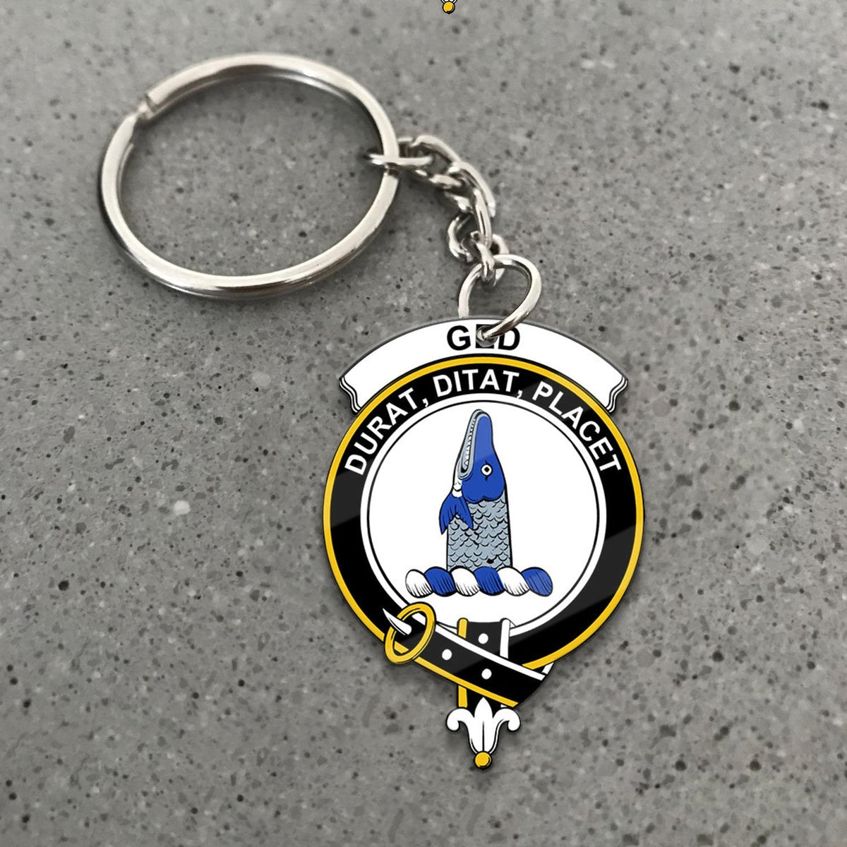 Clan Ged Tartan Crest Keychain KI47 Clan Ged Tartan Today   