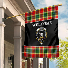 Clan Gibson Tartan Crest Black Garden Flag KN76 Clan Garden Tartan Today   