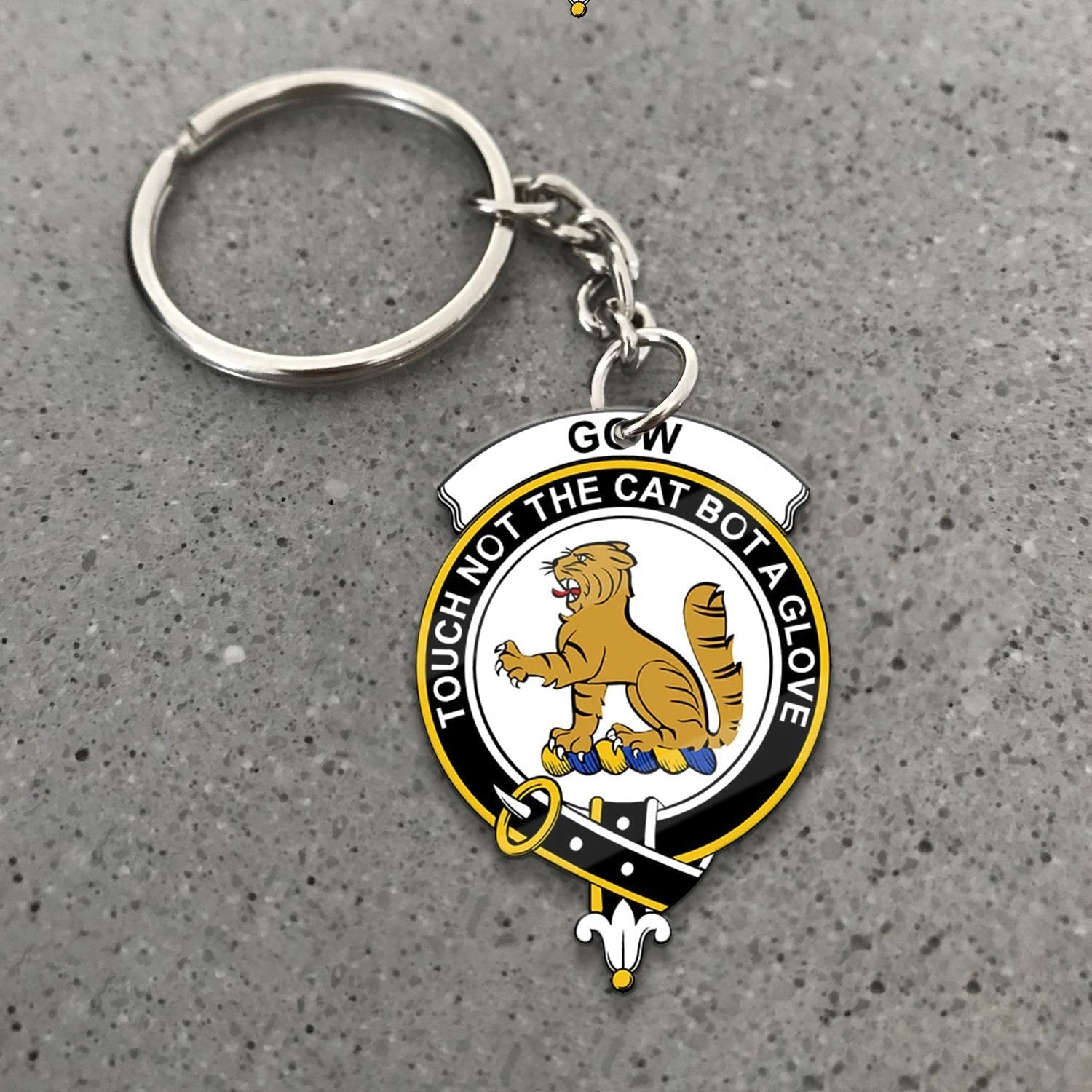 Clan Gow (or McGouan) Tartan Crest Keychain UK78 Clan Gow Tartan Today   