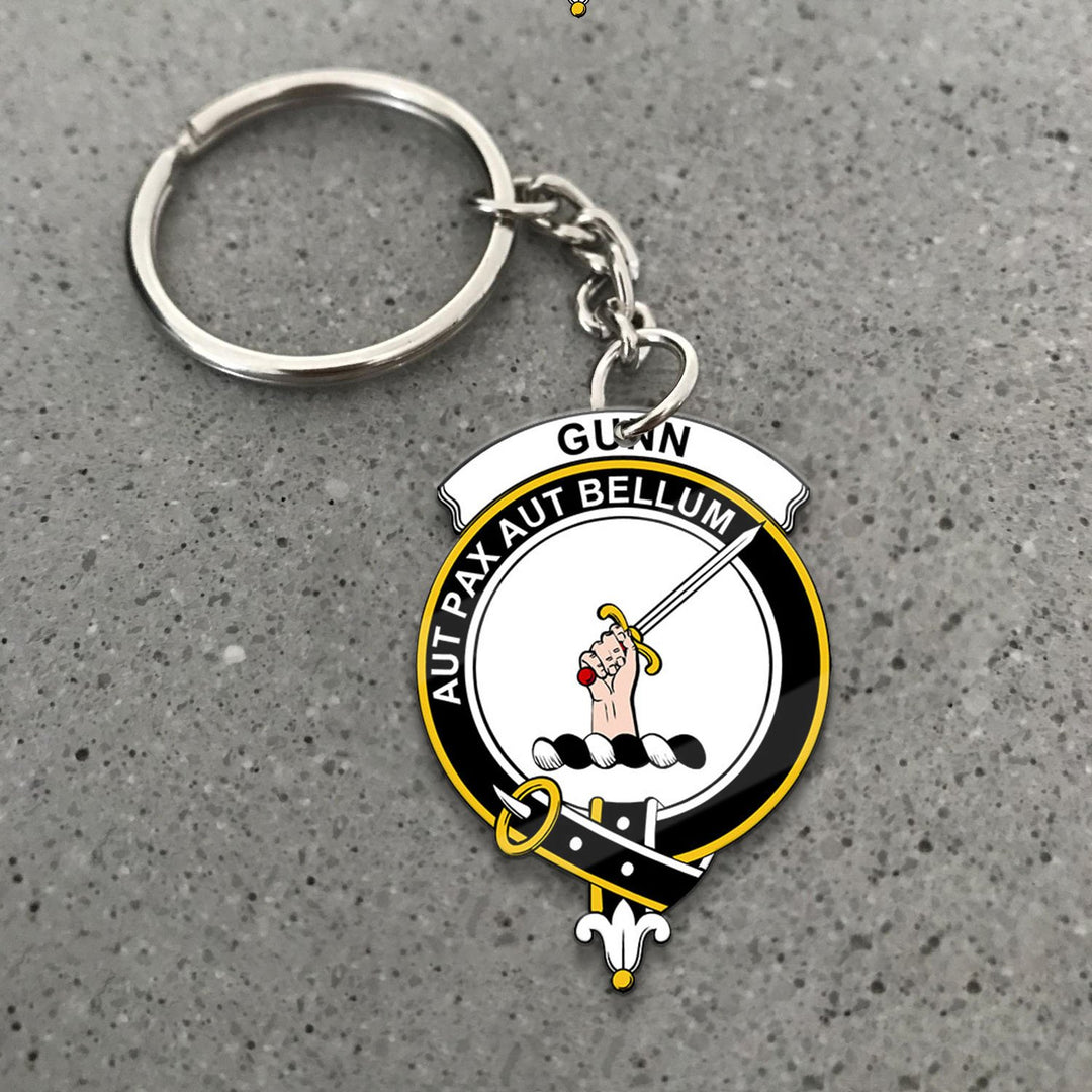 Clan Gunn Tartan Crest Keychain ZU41 Clan Gunn Tartan Today   