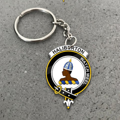 Clan Haliburton Tartan Crest Keychain AL96 Clan Haliburton Tartan Today   