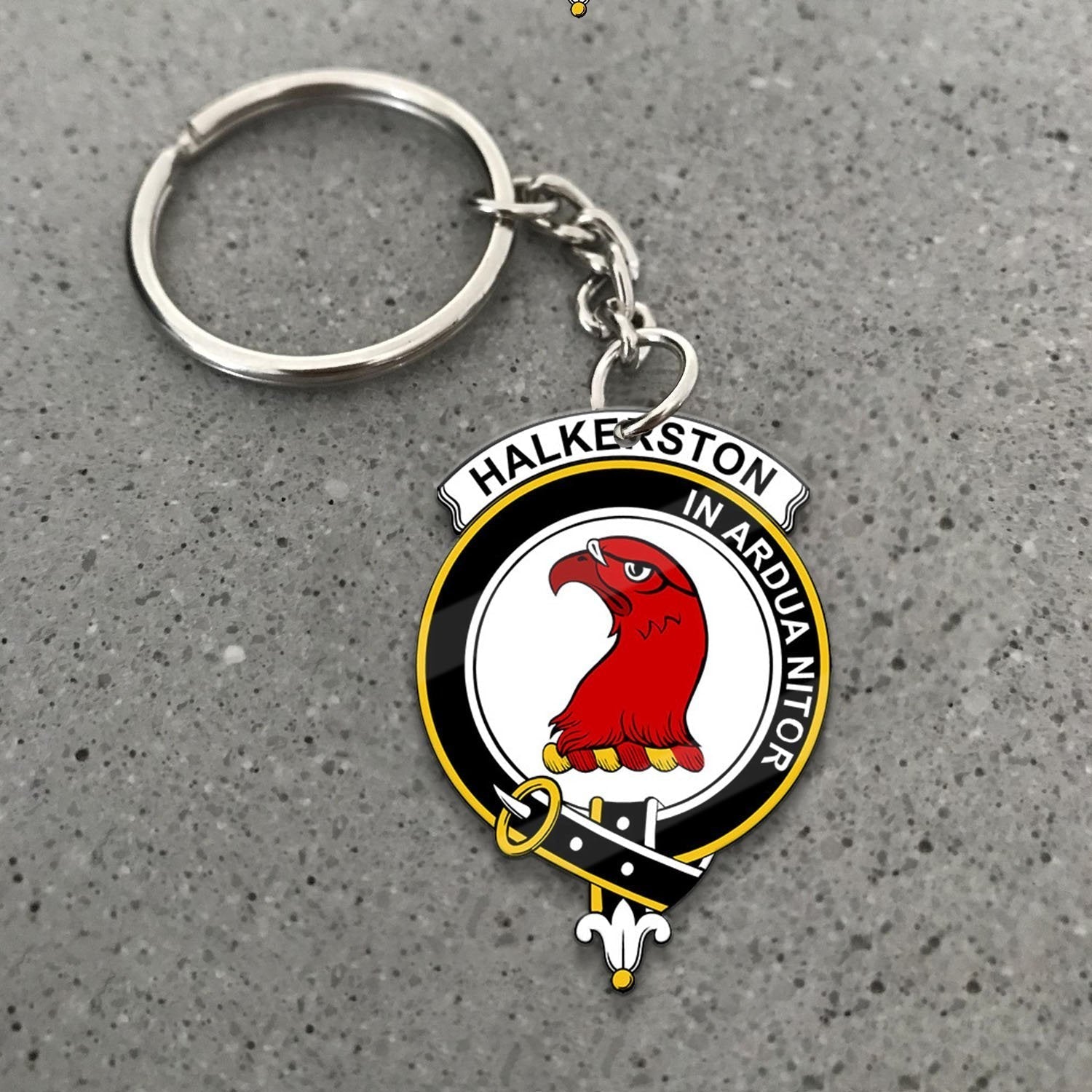 Clan Halkerston Tartan Crest Keychain NL42 Clan Halkerston Tartan Today   