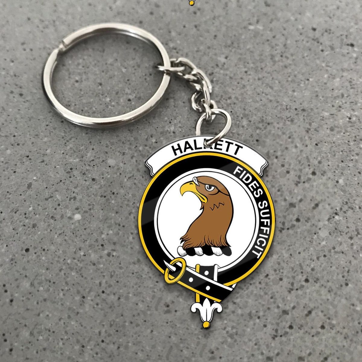 Clan Halkett Tartan Crest Keychain FS66 Clan Halkett Tartan Today   