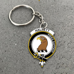 Clan Halkett Tartan Crest Keychain FS66 Clan Halkett Tartan Today   