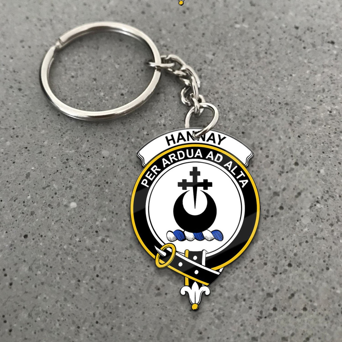 Clan Hannay Tartan Crest Keychain YZ24 Clan Hannay Tartan Today   