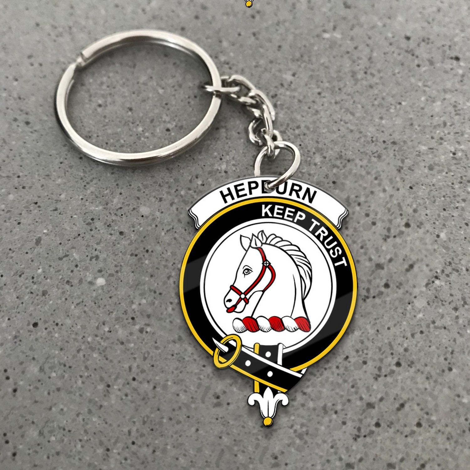 Clan Hepburn Tartan Crest Keychain YH48 Clan Hepburn Tartan Today   