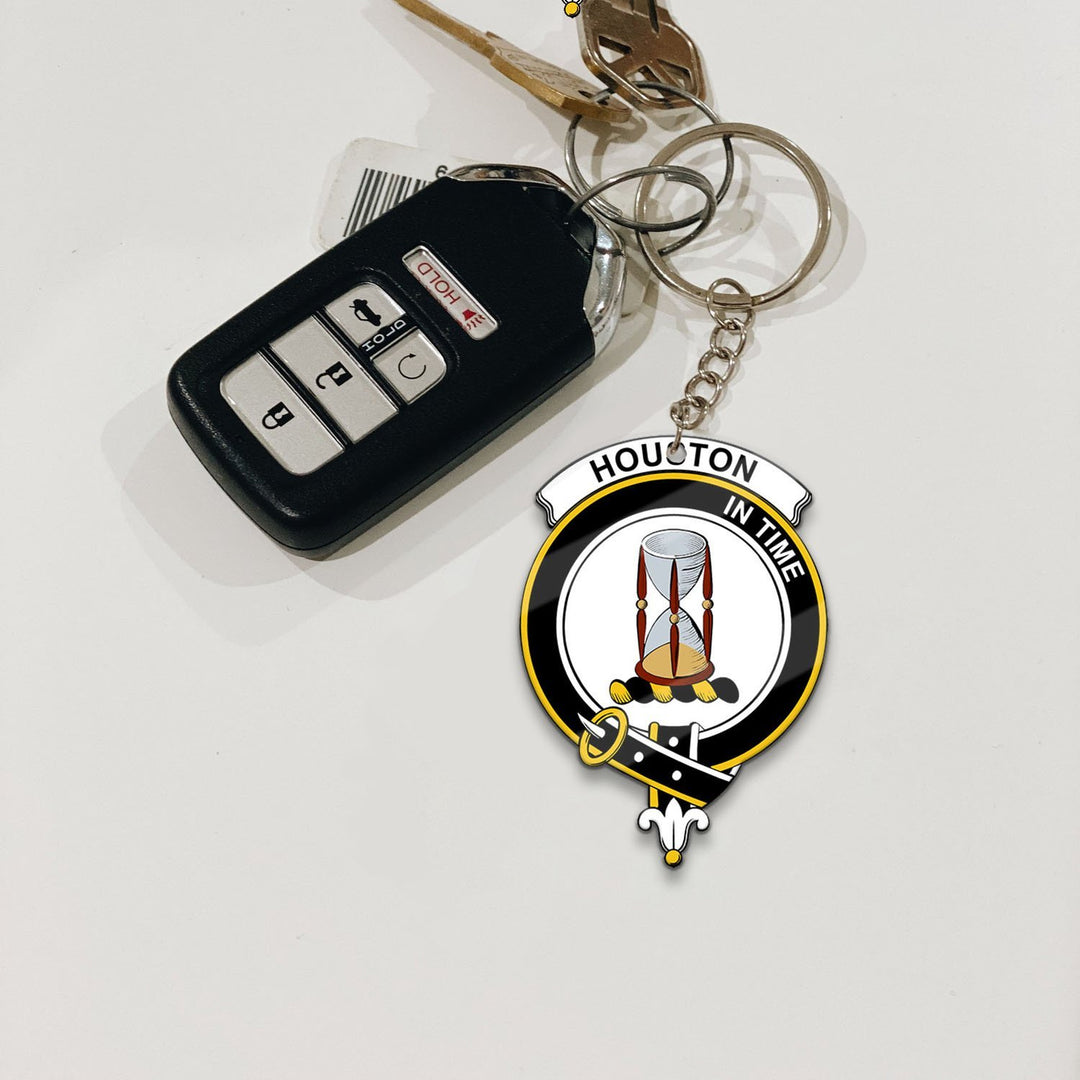 Clan Houston Tartan Crest Keychain FZ57 Clan Houston Tartan Today   