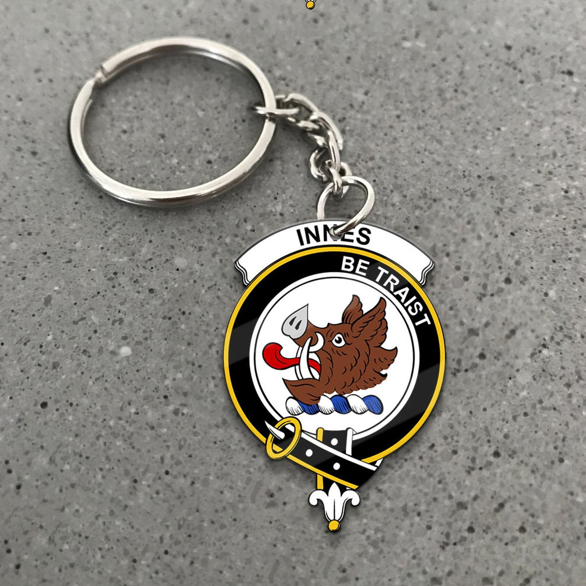 Clan Innes Tartan Crest Keychain MX58 Clan Innes Tartan Today   