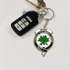 Clan Irvine Tartan Crest Keychain PR52 Clan Irvine Tartan Today   