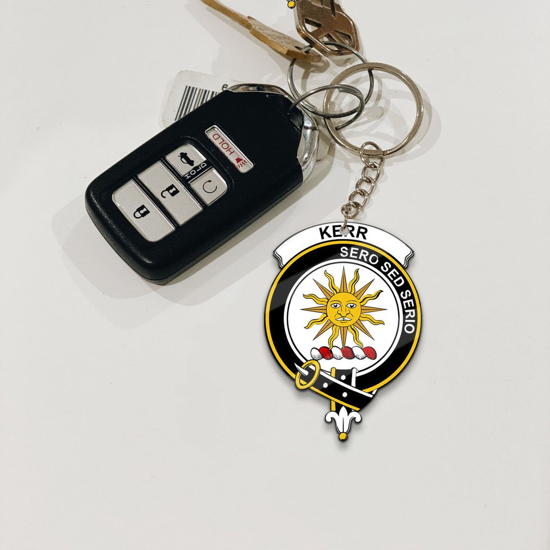 Clan Kerr Tartan Crest Keychain LE40 Clan Kerr Tartan Today   