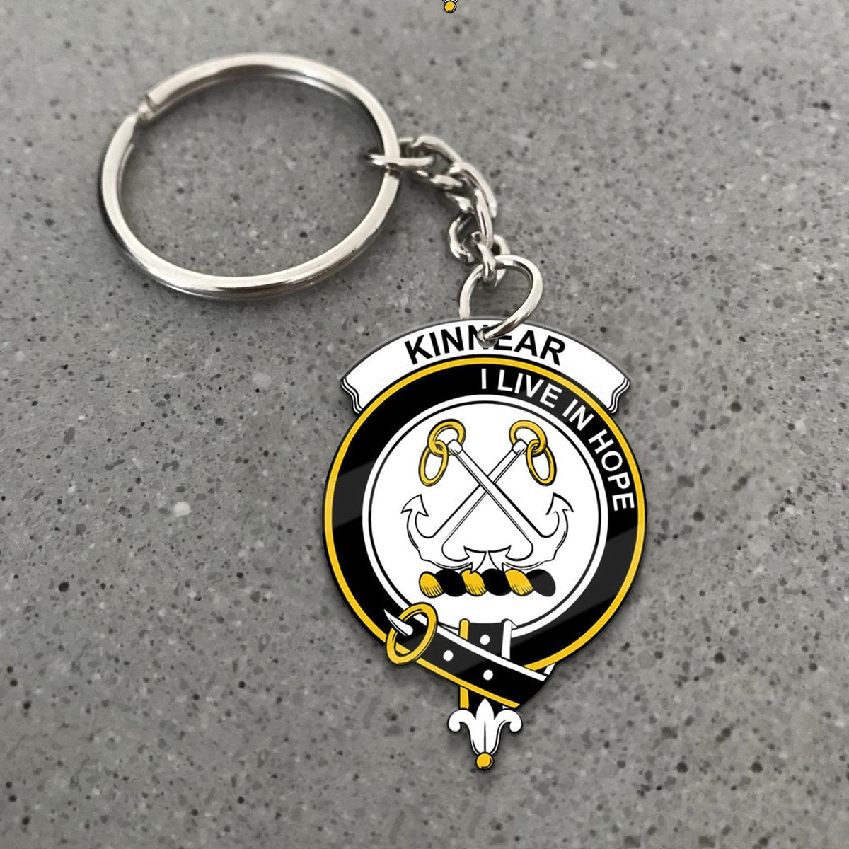 Clan Kinnear Tartan Crest Keychain BC55 Clan Kinnear Tartan Today   