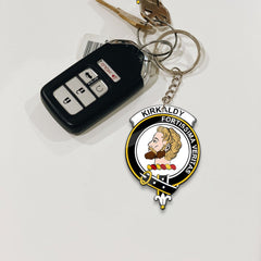 Clan Kirkaldy Tartan Crest Keychain DH26 Clan Kirk Tartan Today   