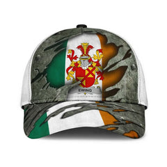 Clan Ewing Coat Of Arms - Irish Family Crest Classic Cap PX52 Ewing Coat Of Arms Irish Cap   