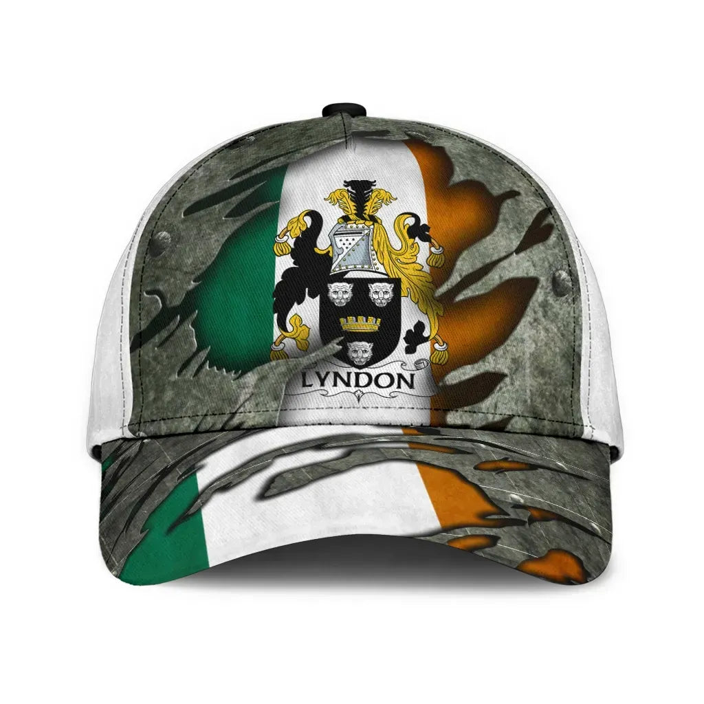 Clan Lyndon Coat Of Arms - Irish Family Crest Classic Cap GO81 Lyndon Coat Of Arms Irish Cap   