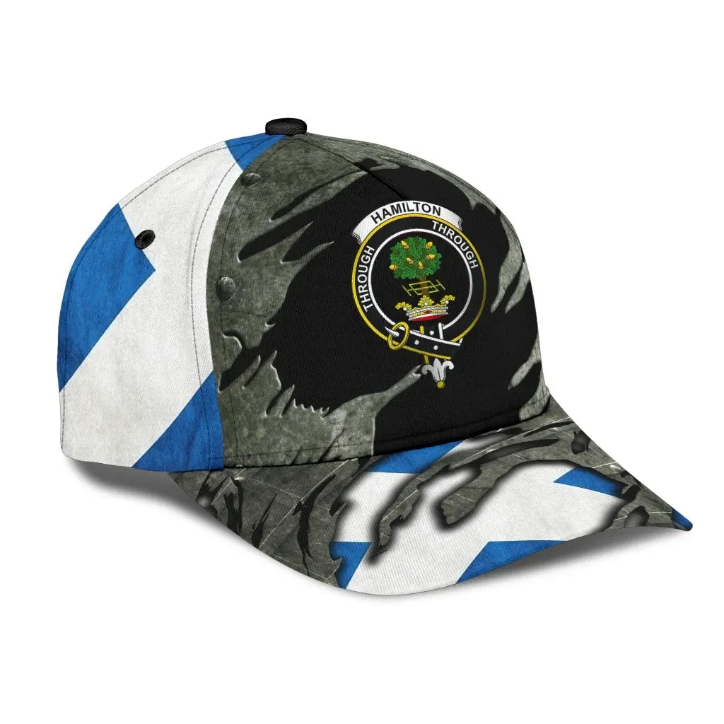 Clan Hamilton Modern Tartan Crest Classic Cap JF95 Hamilton Modern Tartan Tartan Cap   