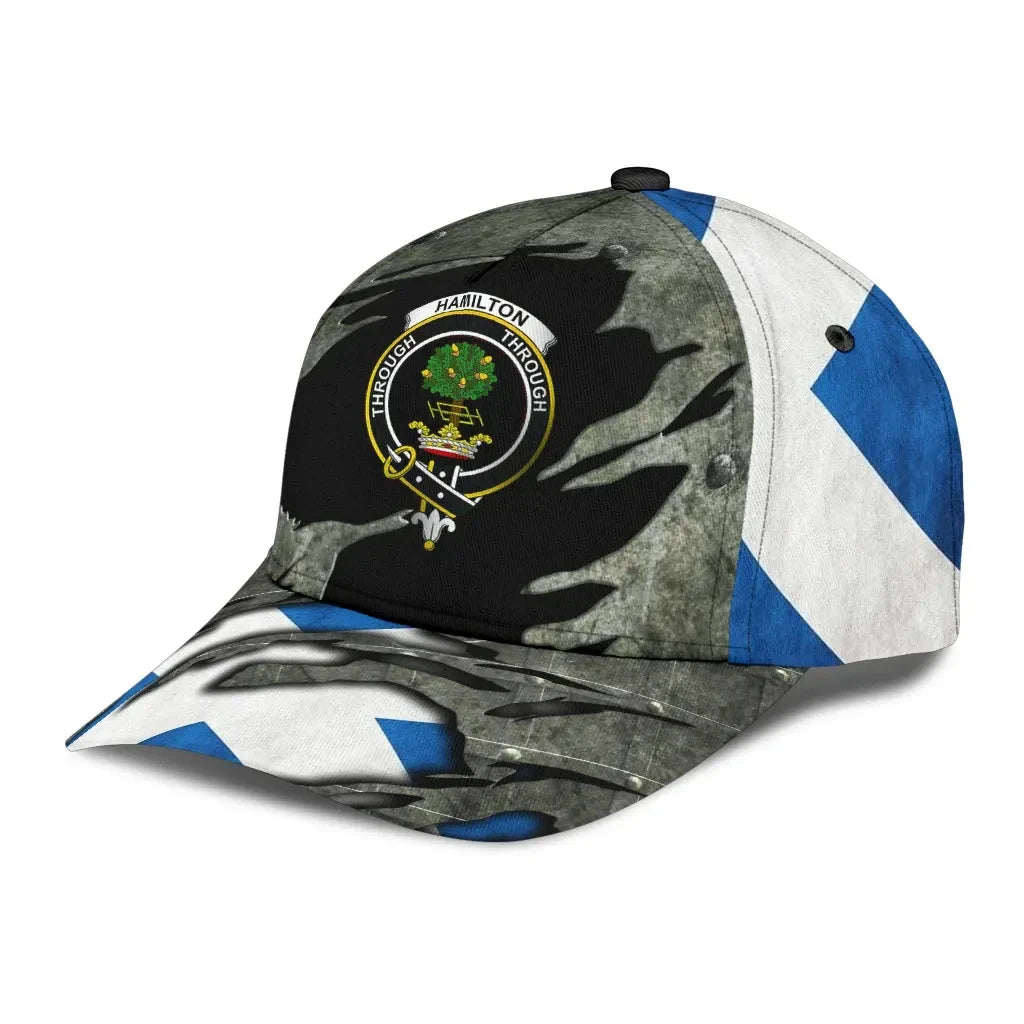 Clan Hamilton Modern Tartan Crest Classic Cap JF95 Hamilton Modern Tartan Tartan Cap   