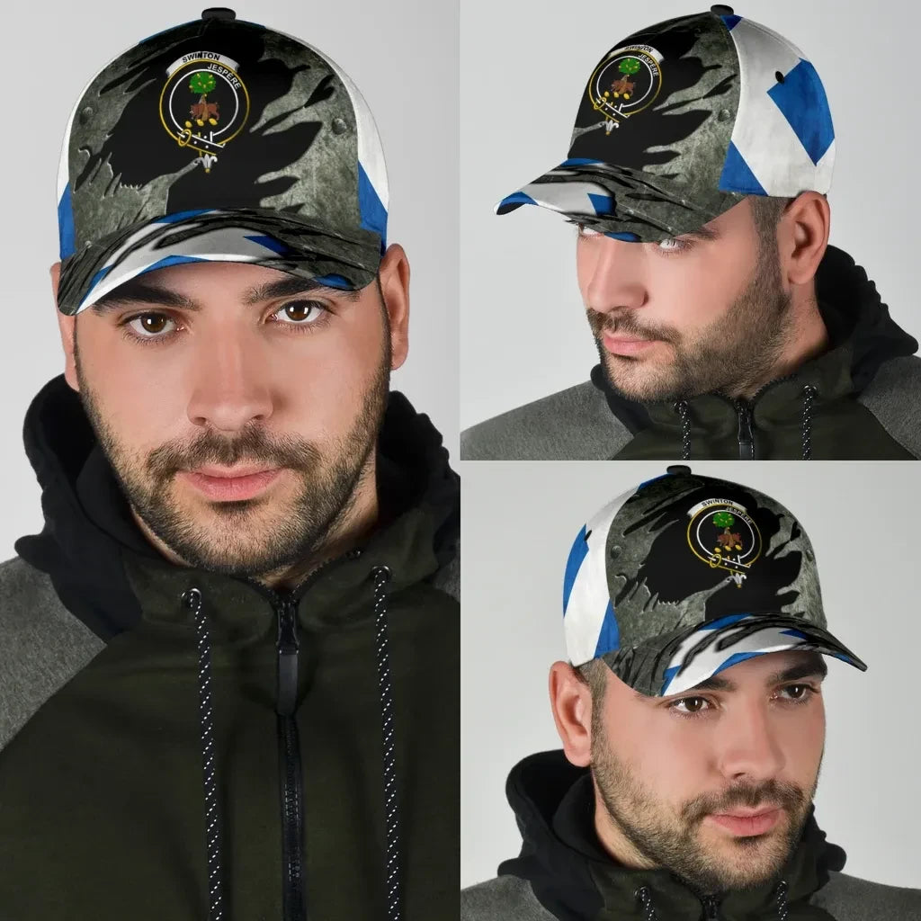 Clan Swinton Tartan Crest Classic Cap GL29 Swinton Tartan Tartan Cap   