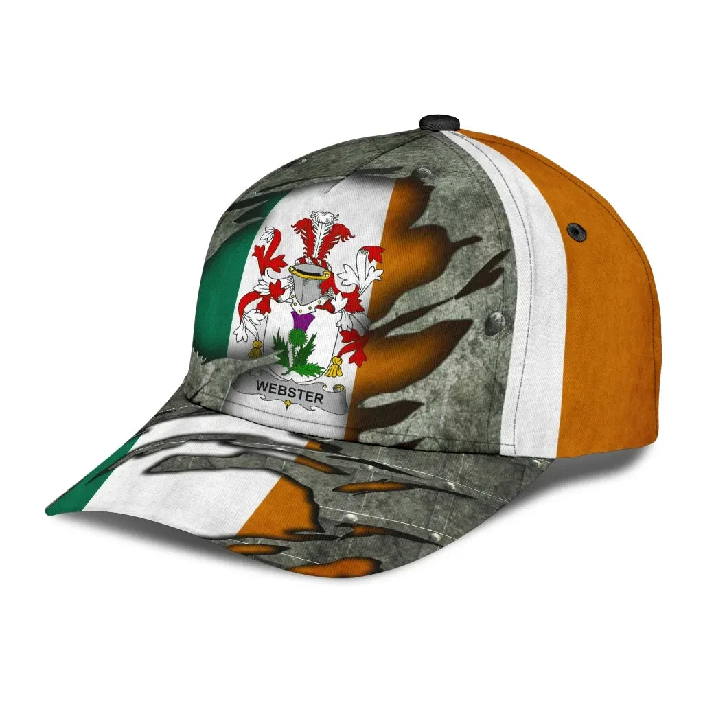 Clan Webster Coat Of Arms - Irish Family Crest Classic Cap ZW79 Webster Coat Of Arms Irish Cap   