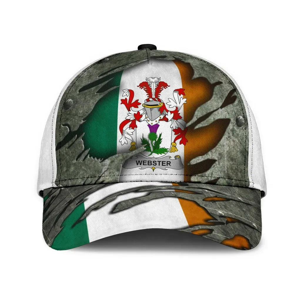 Clan Webster Coat Of Arms - Irish Family Crest Classic Cap ZW79 Webster Coat Of Arms Irish Cap   