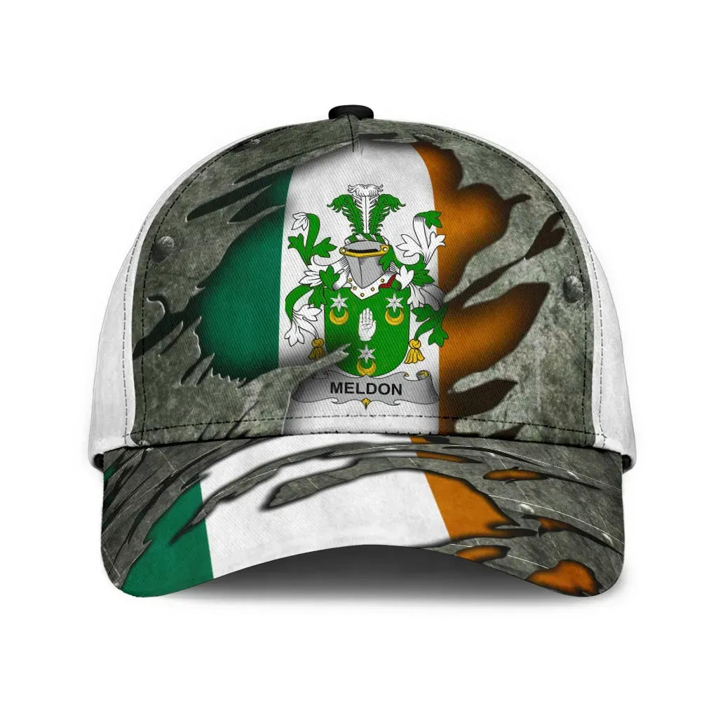 Clan Meldon Coat Of Arms - Irish Family Crest Classic Cap ZA18 Meldon Coat Of Arms Irish Cap   