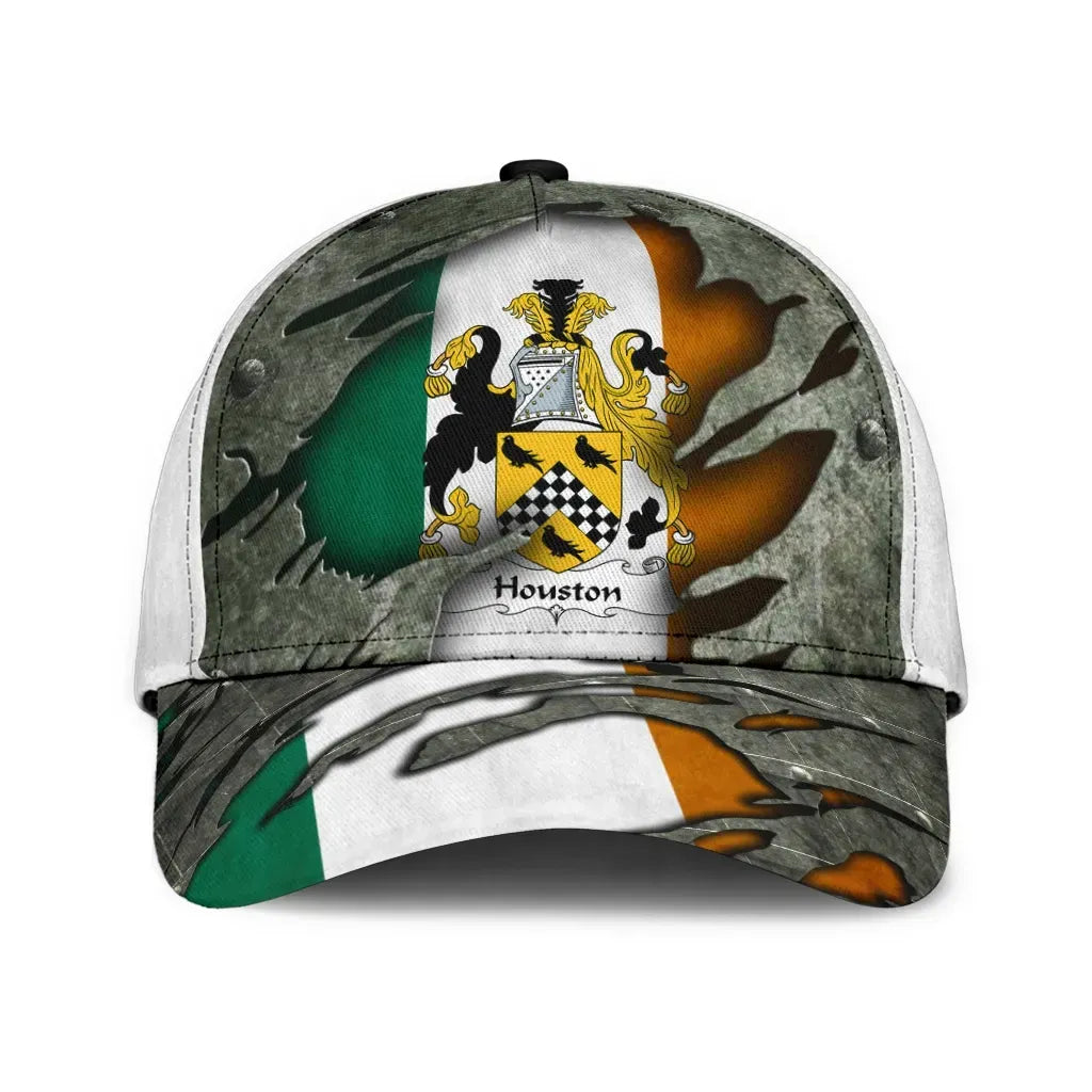 Clan Houston Coat Of Arms - Irish Family Crest Classic Cap SS81 Houston Coat Of Arms Irish Cap   