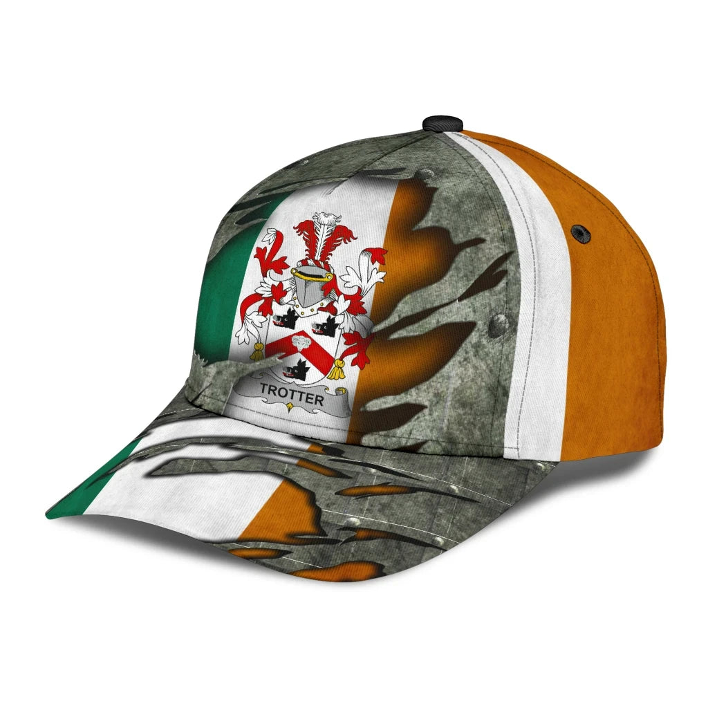 Clan Trotter Coat Of Arms - Irish Family Crest Classic Cap SD91 Trotter Coat Of Arms Irish Cap   